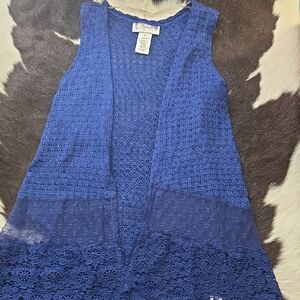 Shyanne Royal Blue Crochet Vest